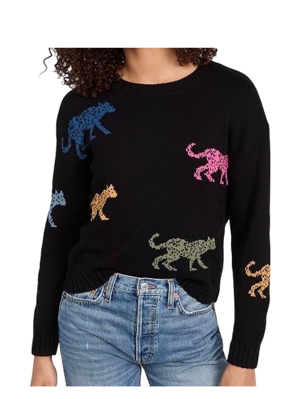 Rails sweater medium back with neon cats